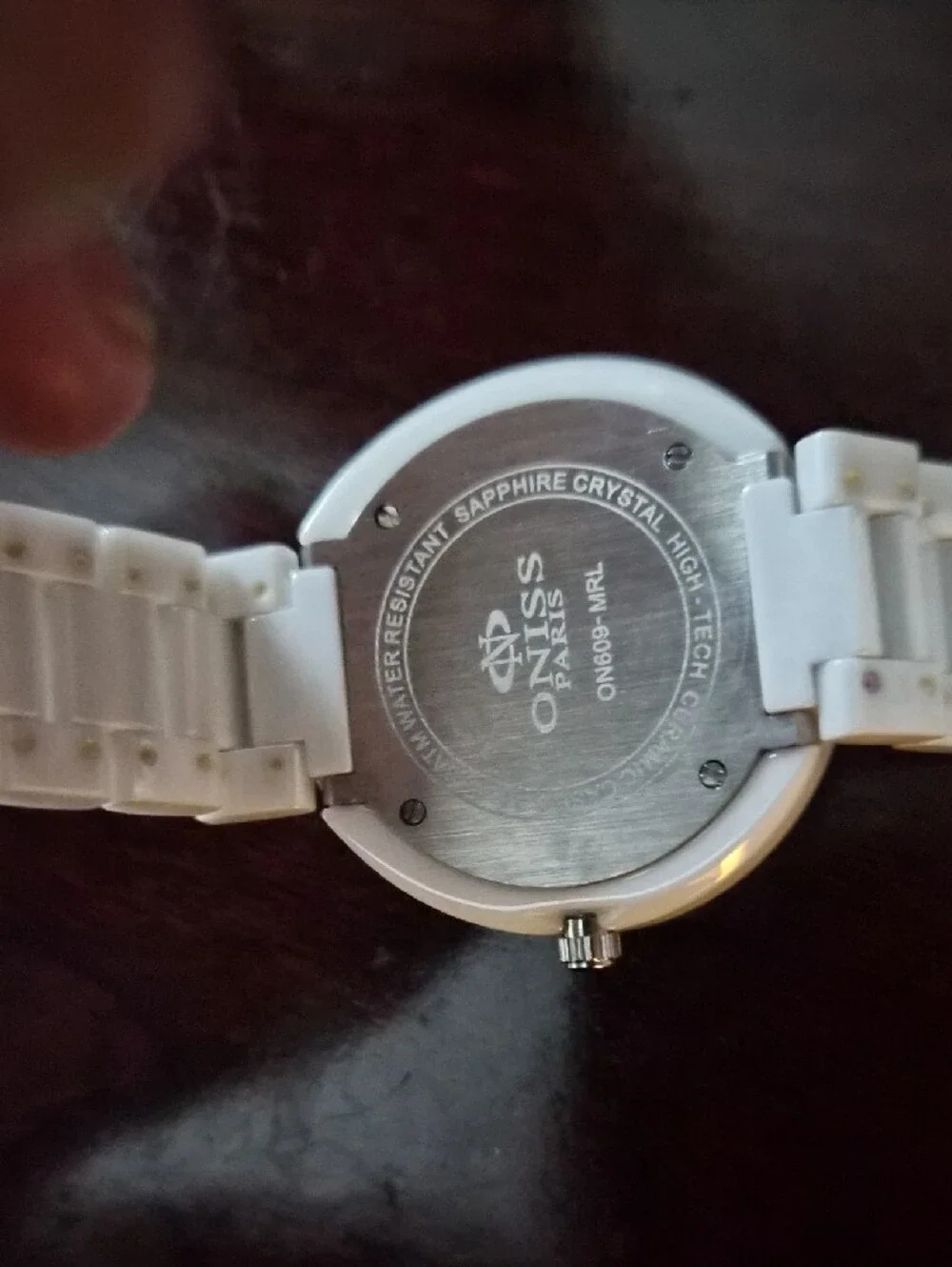ONISS PARIS Mother Of Pearl With Diamonds Quartz Ceramic Watch
